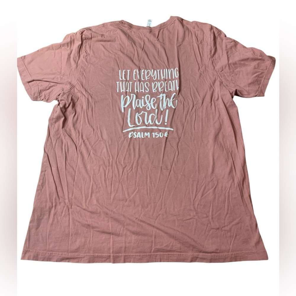 Bella + Canvas Mauve Christian T-Shirt | Psalm 150:6 Praise the Lord | 2XL